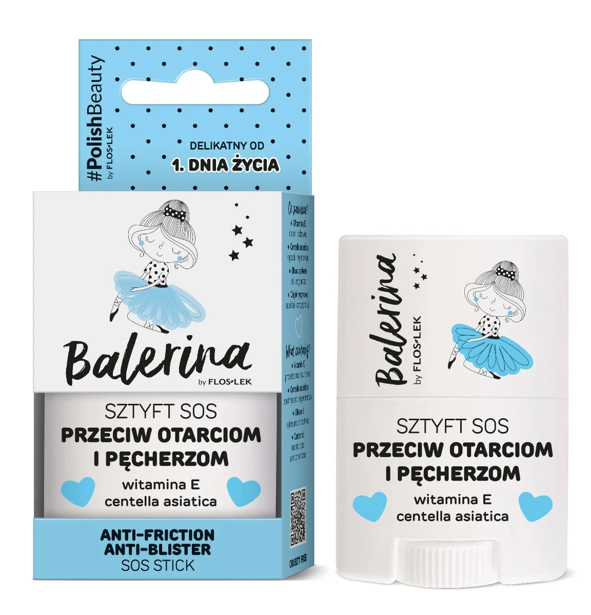 Floslek Balerina sztyft SOS przeciw otarciom i pęcherzom, 20 g