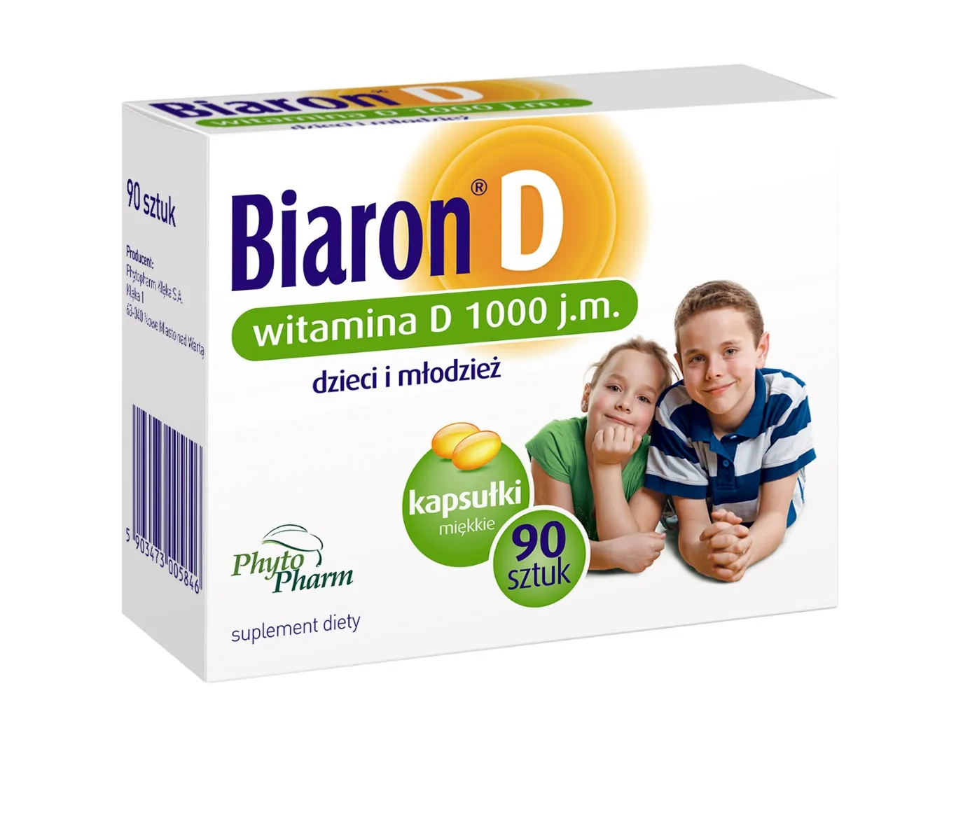 Biaron D 1000, suplement diety, 90 kapsułek miękkich