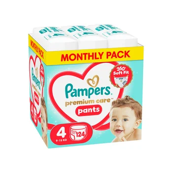 Pampers Premium Care Pants 4 pieluchomajtki, rozmiar 4, 9-15 kg, 124 sztuki
