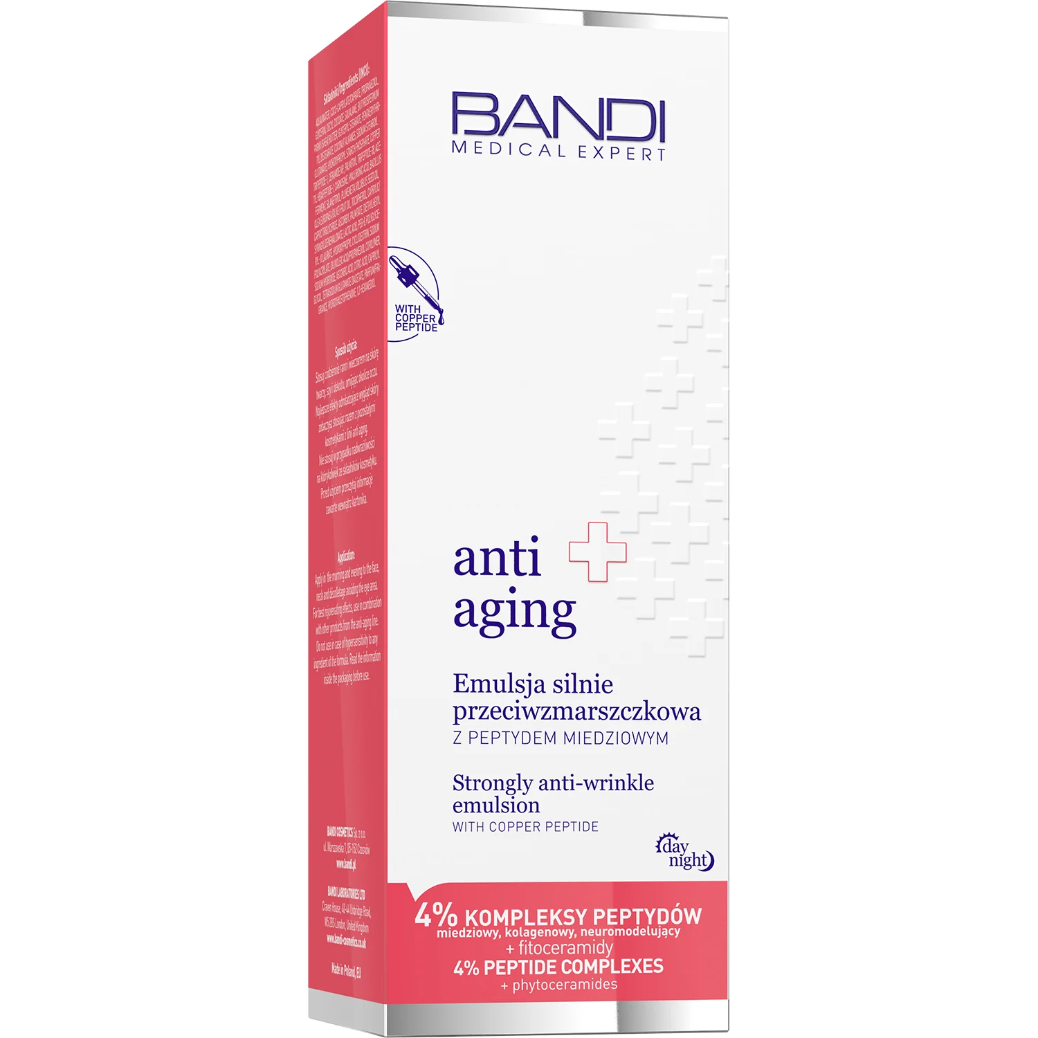Bandi Anti Aging emulsja silnie przeciwzmarszkowa z peptydem miedziowym, 50 ml