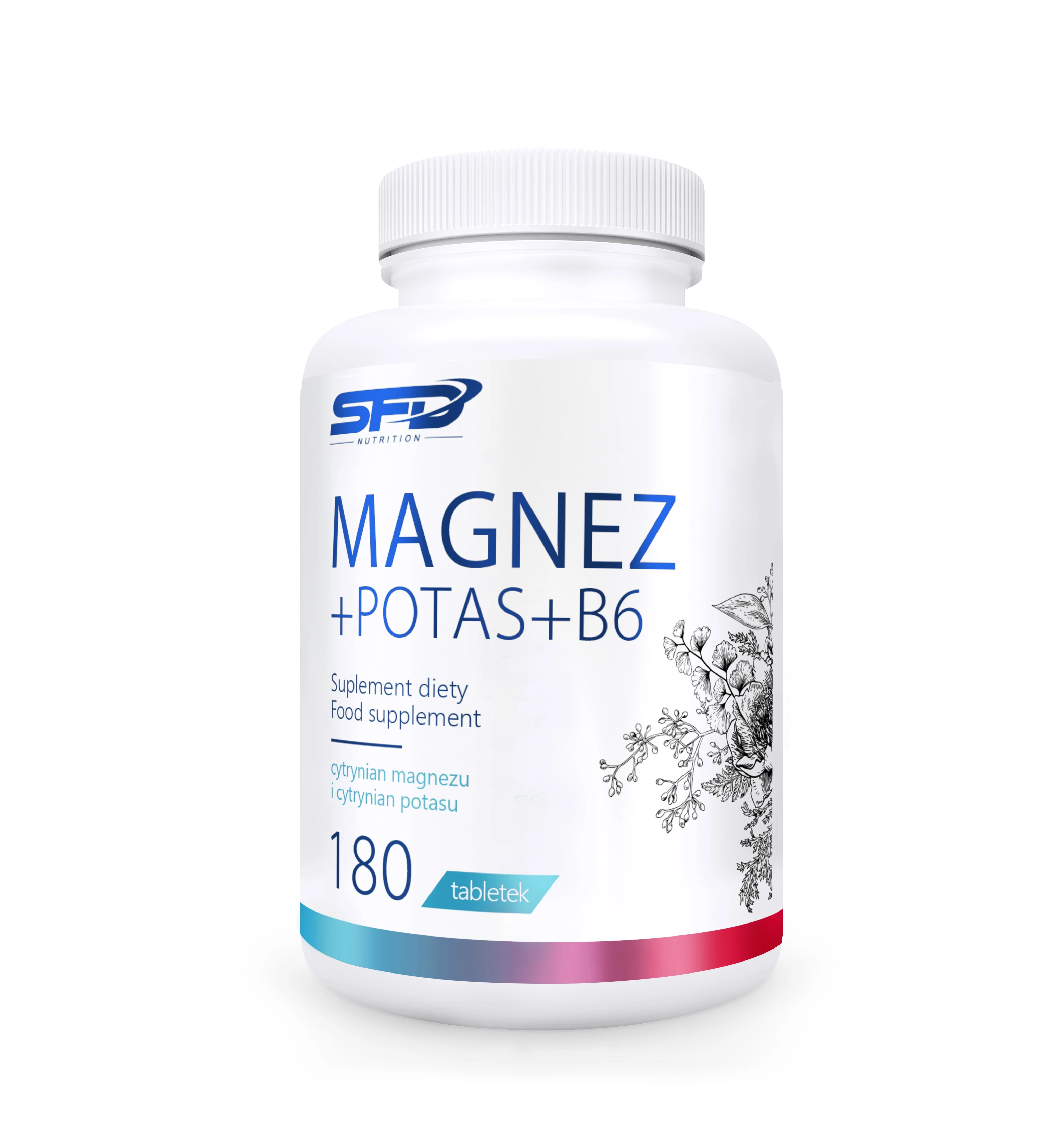 SFD Magnez, Potas + B6 180 tabletek