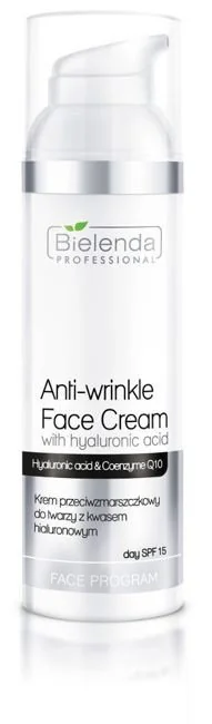 Bielenda Professional przeciwzmarszczkowy krem z kwasem hialuronowym, SPF 15, 100 ml