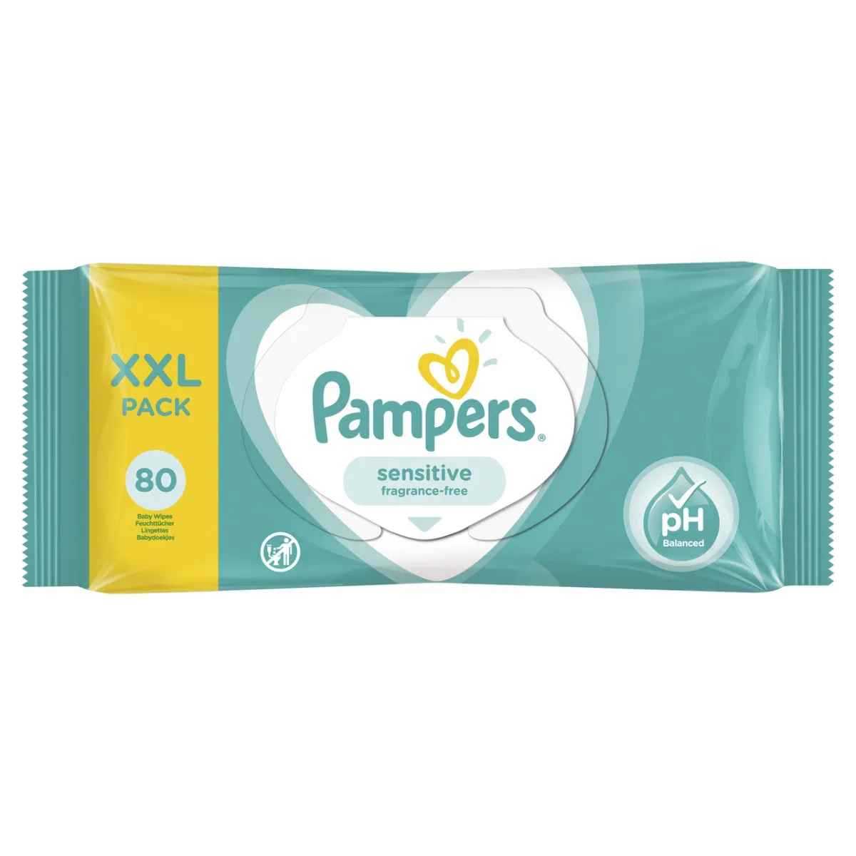 Pampers Sensitive nawilżane chusteczki, 80 sztuk