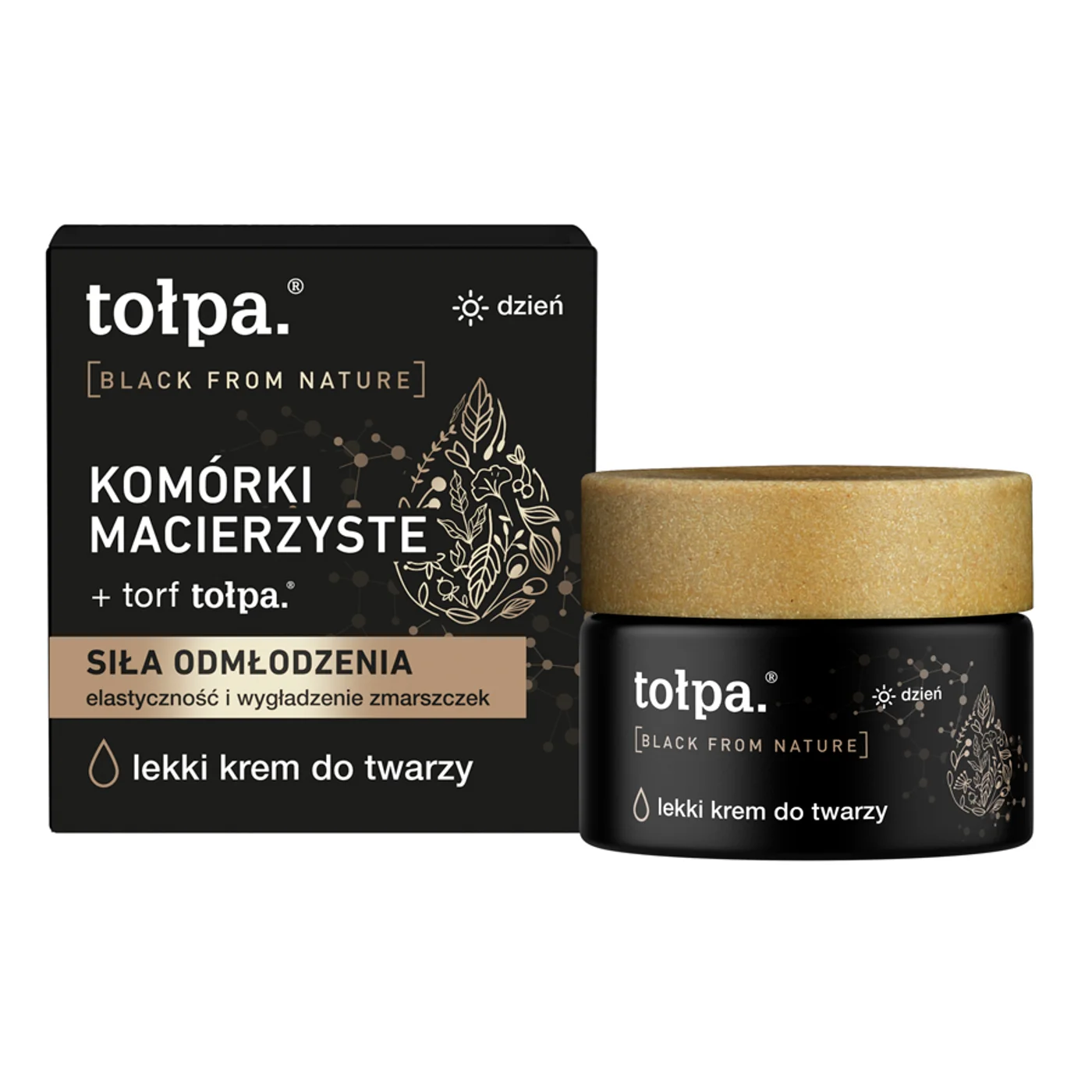 Tołpa Black From Nature lekki krem do twarzy, 50 ml
