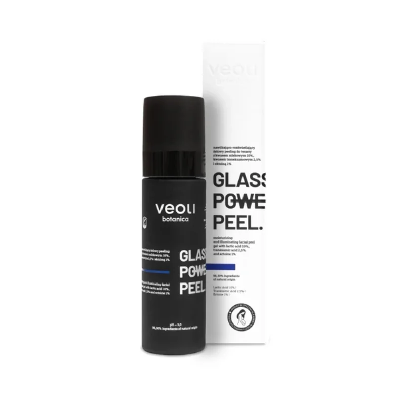 Veoli Botanica Glass Skin Power Peel nawilżająco-rozświetlający żelowy peeling, 30 ml