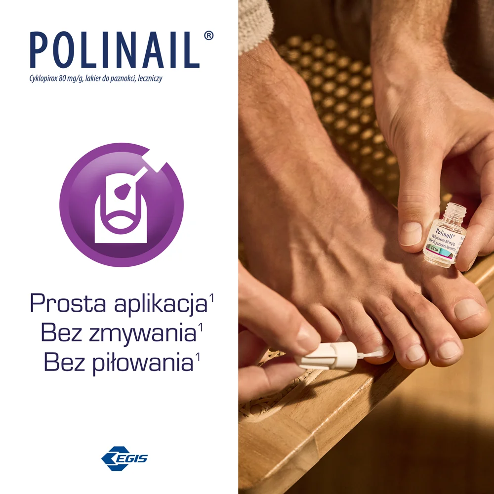 Polinail 80 mg/g lakier do paznokci, leczniczy, 3,3 ml