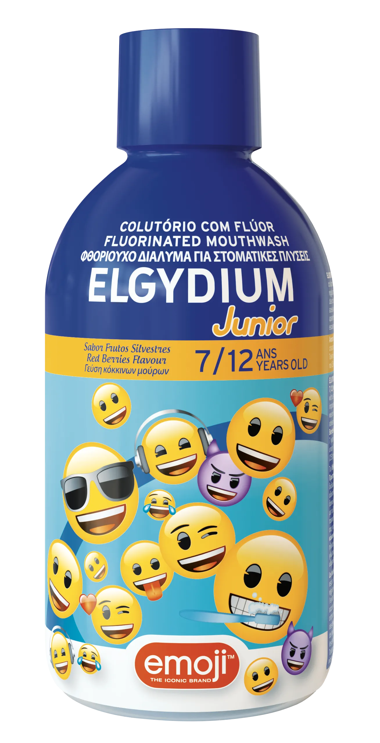 Elgydium Junior Emoji płyn do płukania jamy ustnej, 500 ml