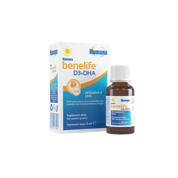 Humana benelife Witamina D3+DHA, suplement diety, 15 ml 