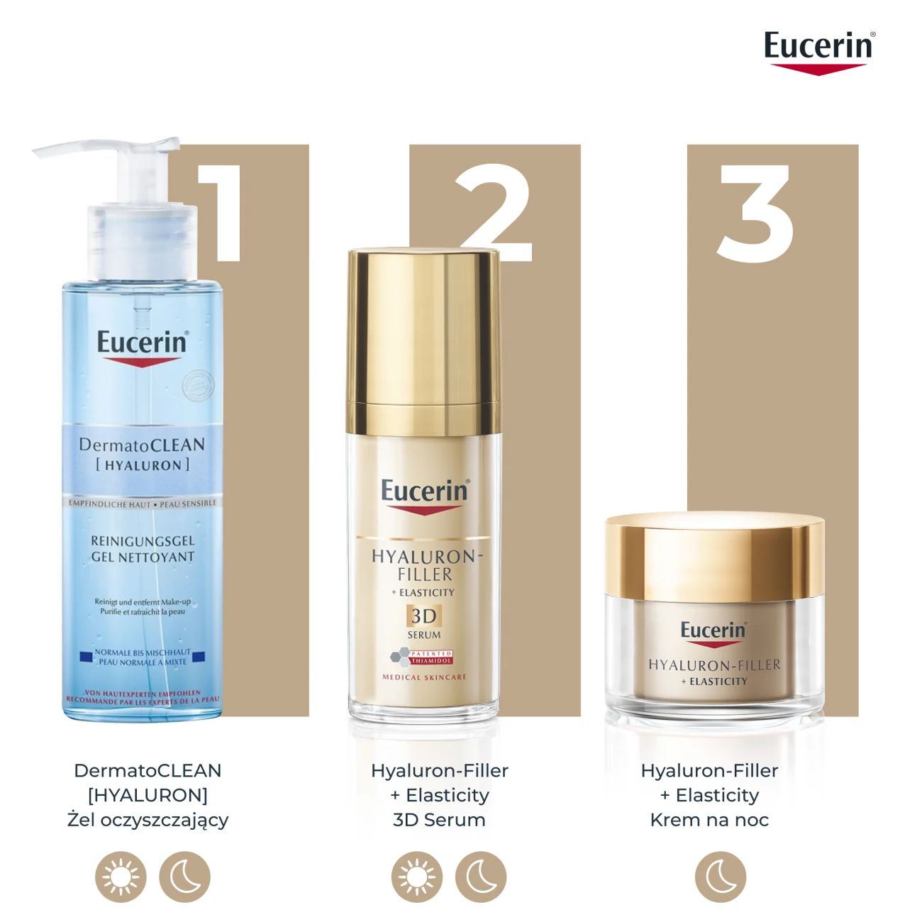 Eucerin Hyaluron-Filler + Elasticity krem na noc REFILL, 50 ml