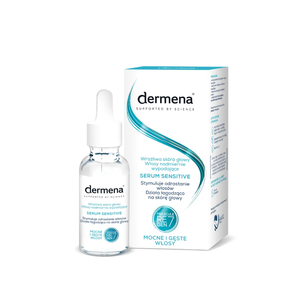 Dermena Sensitive serum do wrażliwej skóry głowy i nadmiernie wypadających włosów, 50 ml