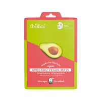 L'biotica Avocado Vegan Mask, nawilżająca maska do twarzy na tkaninie, 23 ml