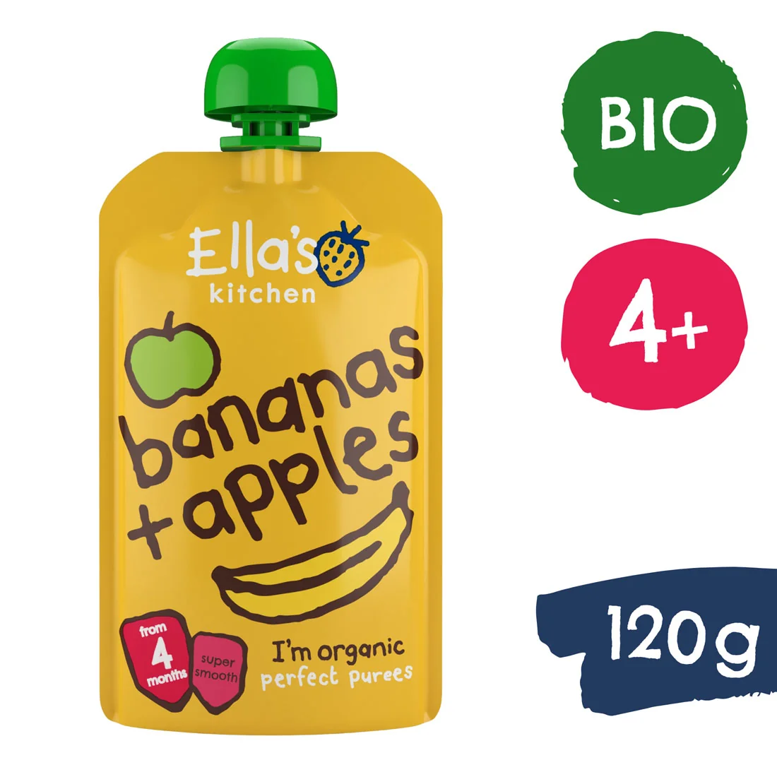 Ella's Kitchen BIO jabłko i banan, 120 g