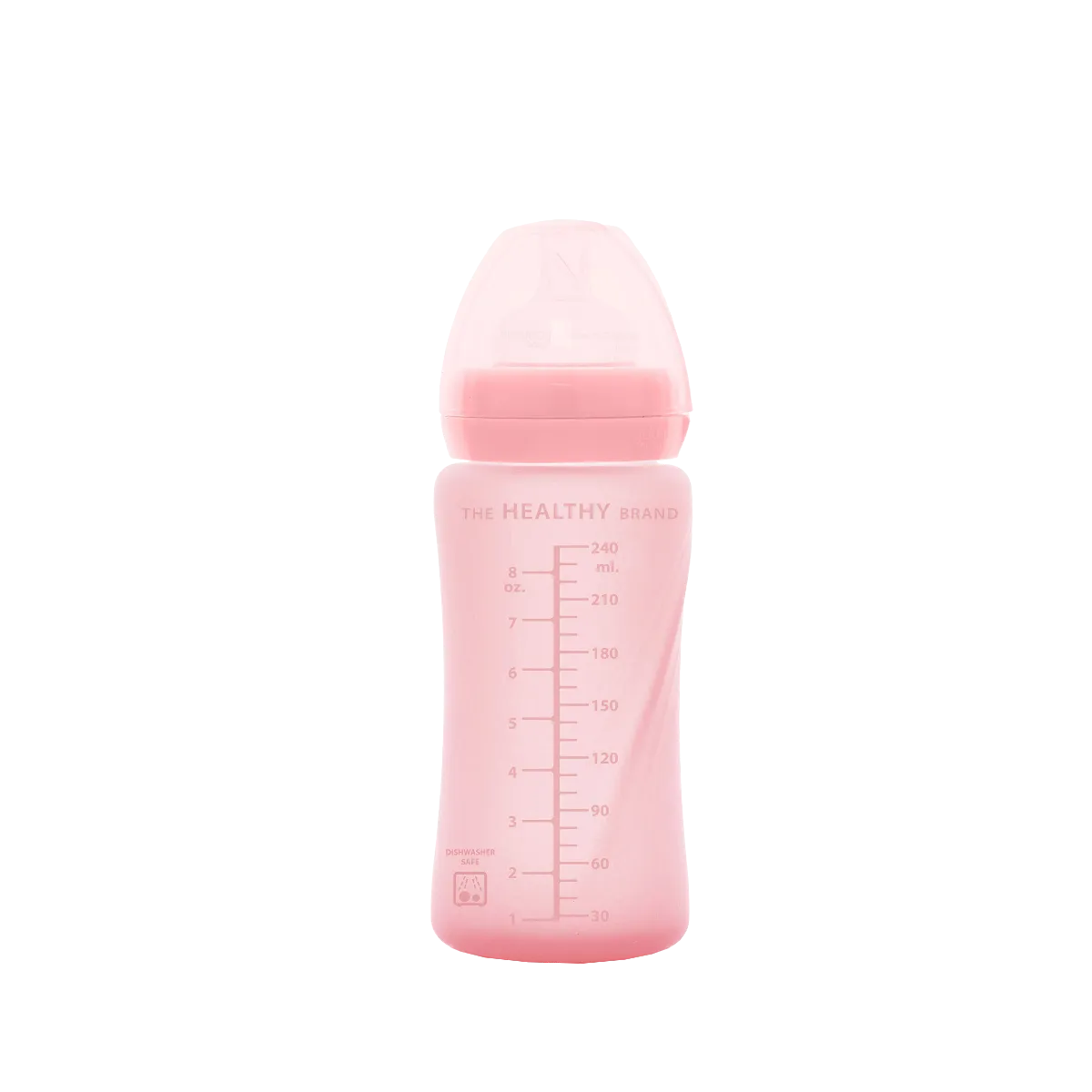 Everyday Baby szklana butelka ze smoczkiem rozmiar M różowa, 1 szt.