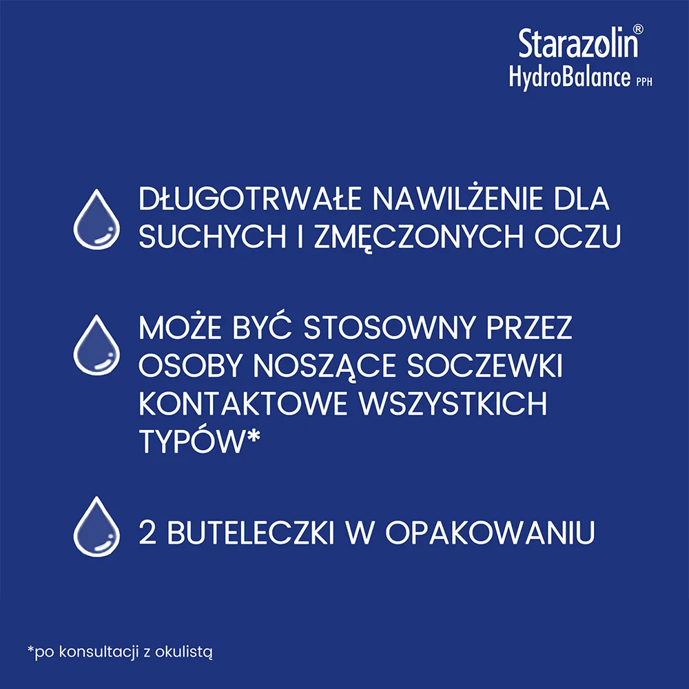 Starazolin HydroBalance PPH krople do oczu, 5 ml x 2 butelki
