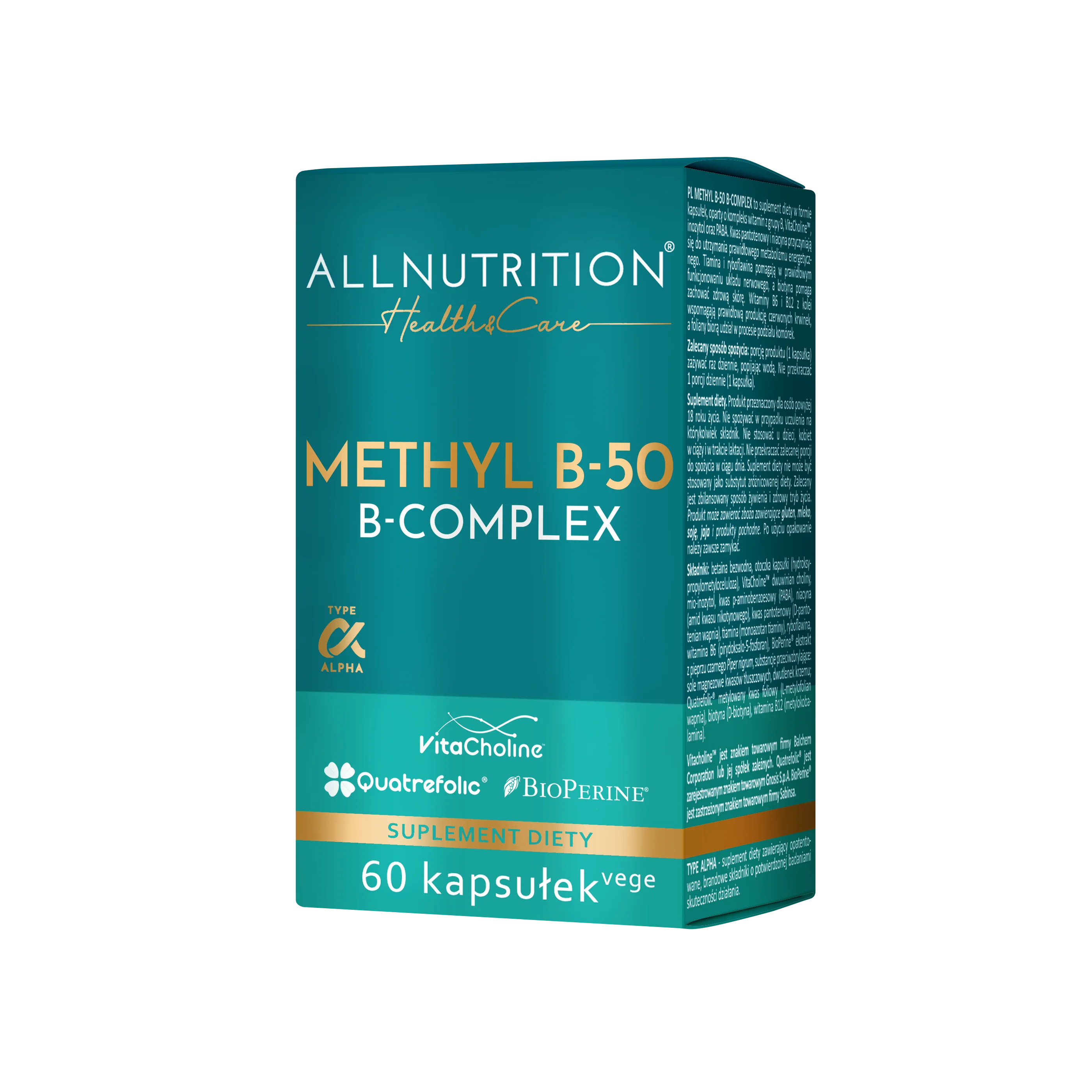 Allnutrition Health & Care Methyl B-50 B-Complex 60 kapsułek
