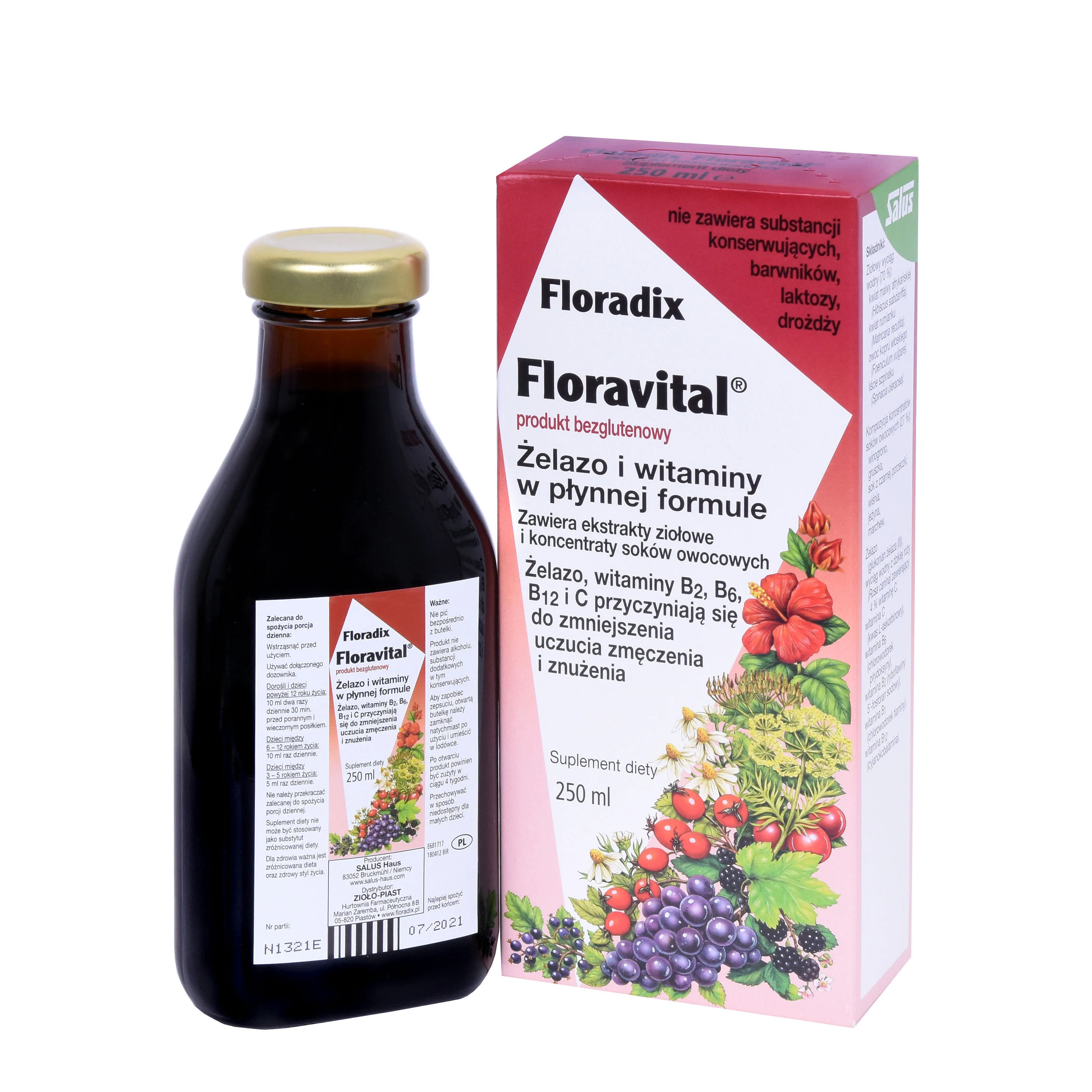 Floradix Floravital, suplement diety, 250 ml