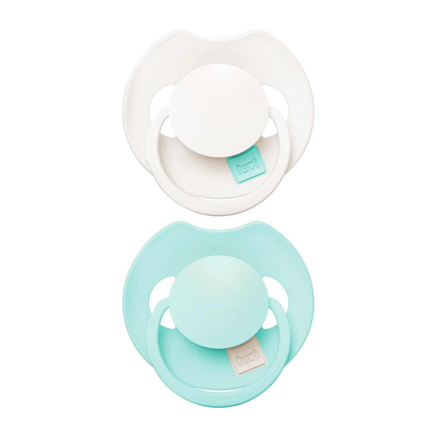Lovi Prime smoczek silikonowy dynamiczny 0-6 m Logoon/Mint Cream 34/451, 2 sztuki