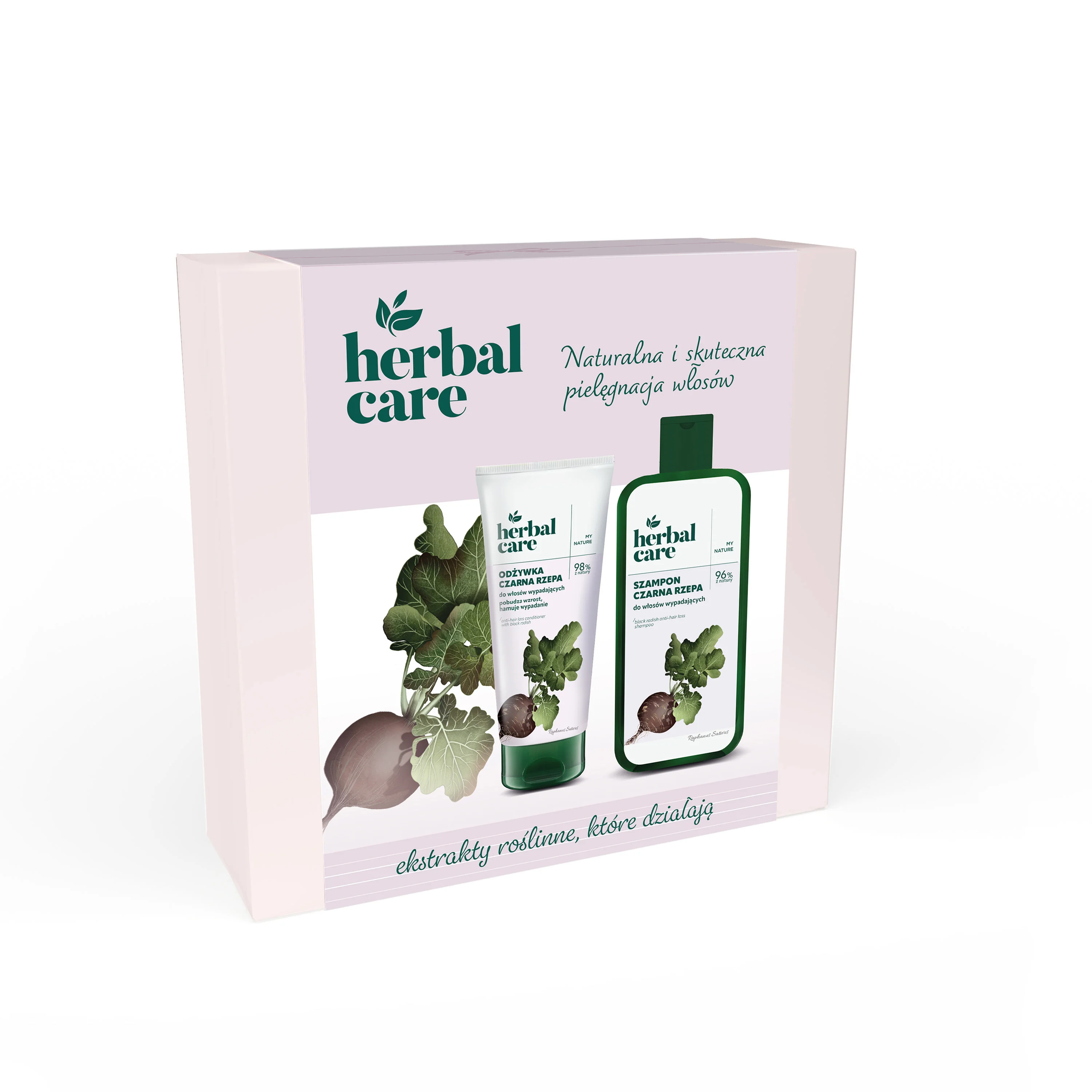 Herbal Care Zestaw Czarna rzepa szampon, 330 ml + odżywka, 200 ml