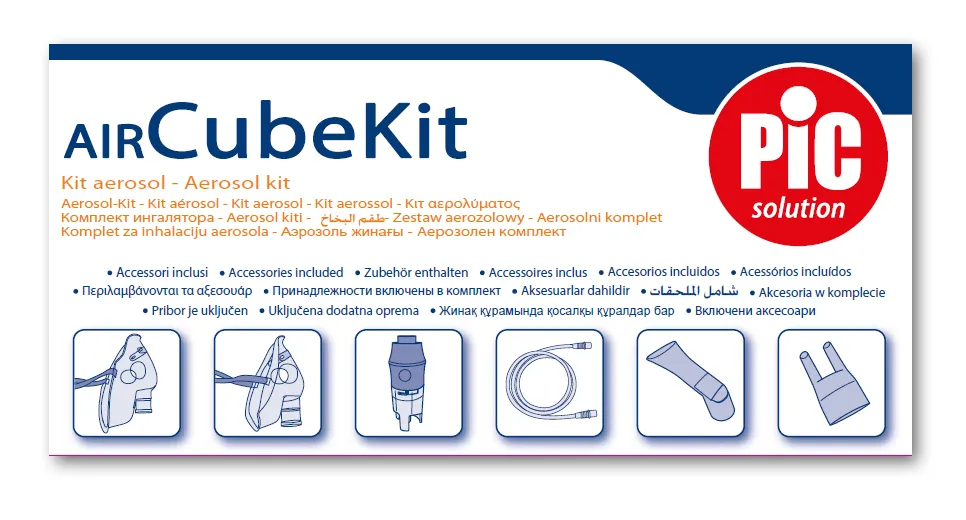 PIC AirCube, zestaw akcesoriów do inhalatora tłokowego