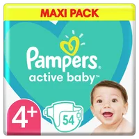 Pampers Active Baby Maxi Pack pieluszki jednorazowe, rozmiar 4+, 10-15 kg, 54 szt.