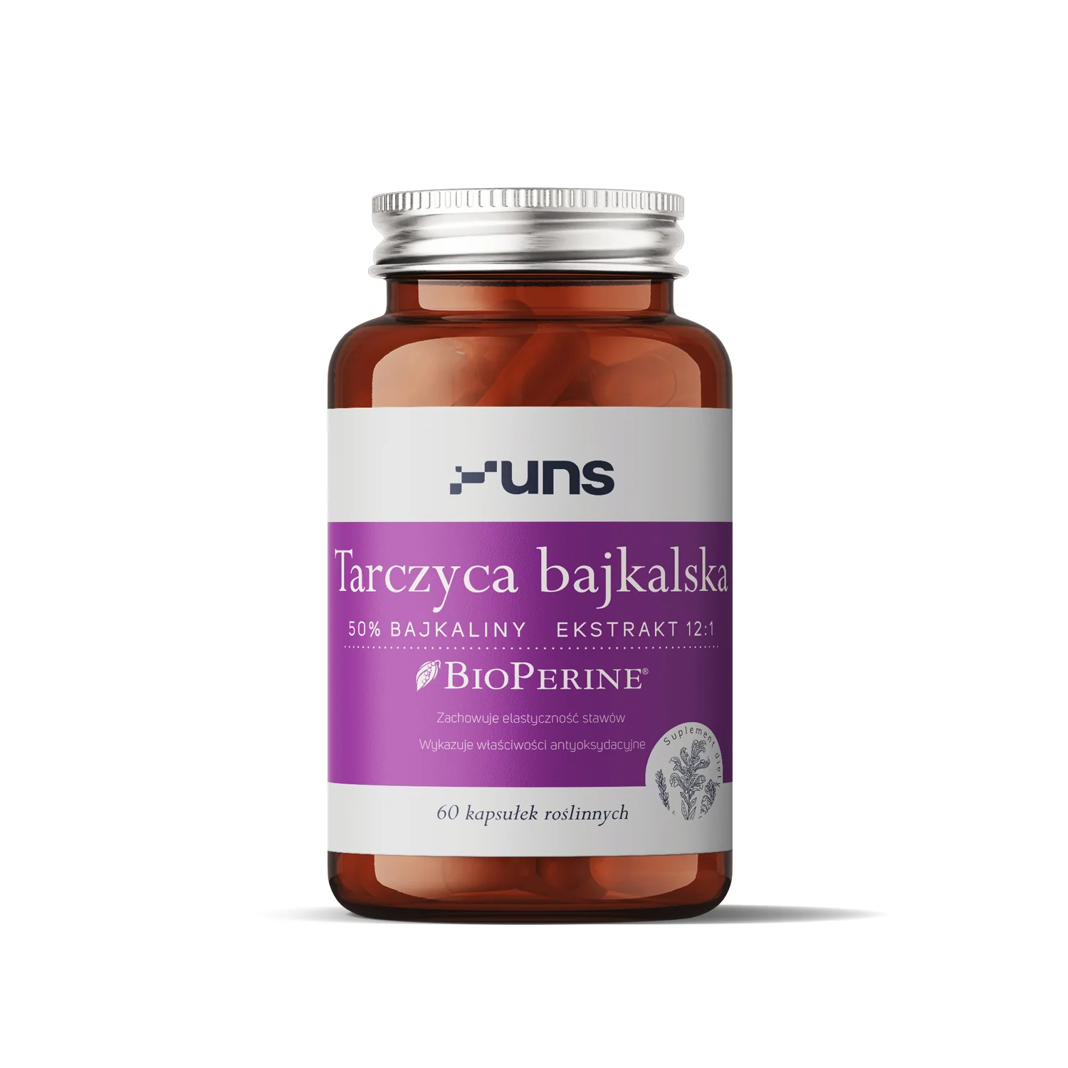 UNS Tarczyca bajkalska + BioPerine® 60 wege kapsułek