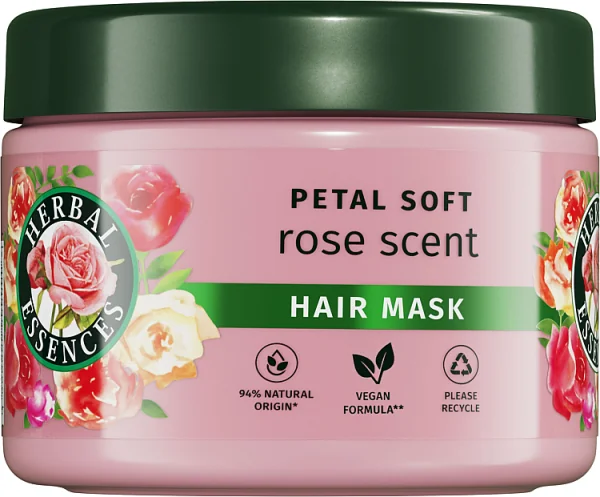 Herbal Essences Rose Scent Petal Soft maska odżywiająca do suchych włosów, 300 ml