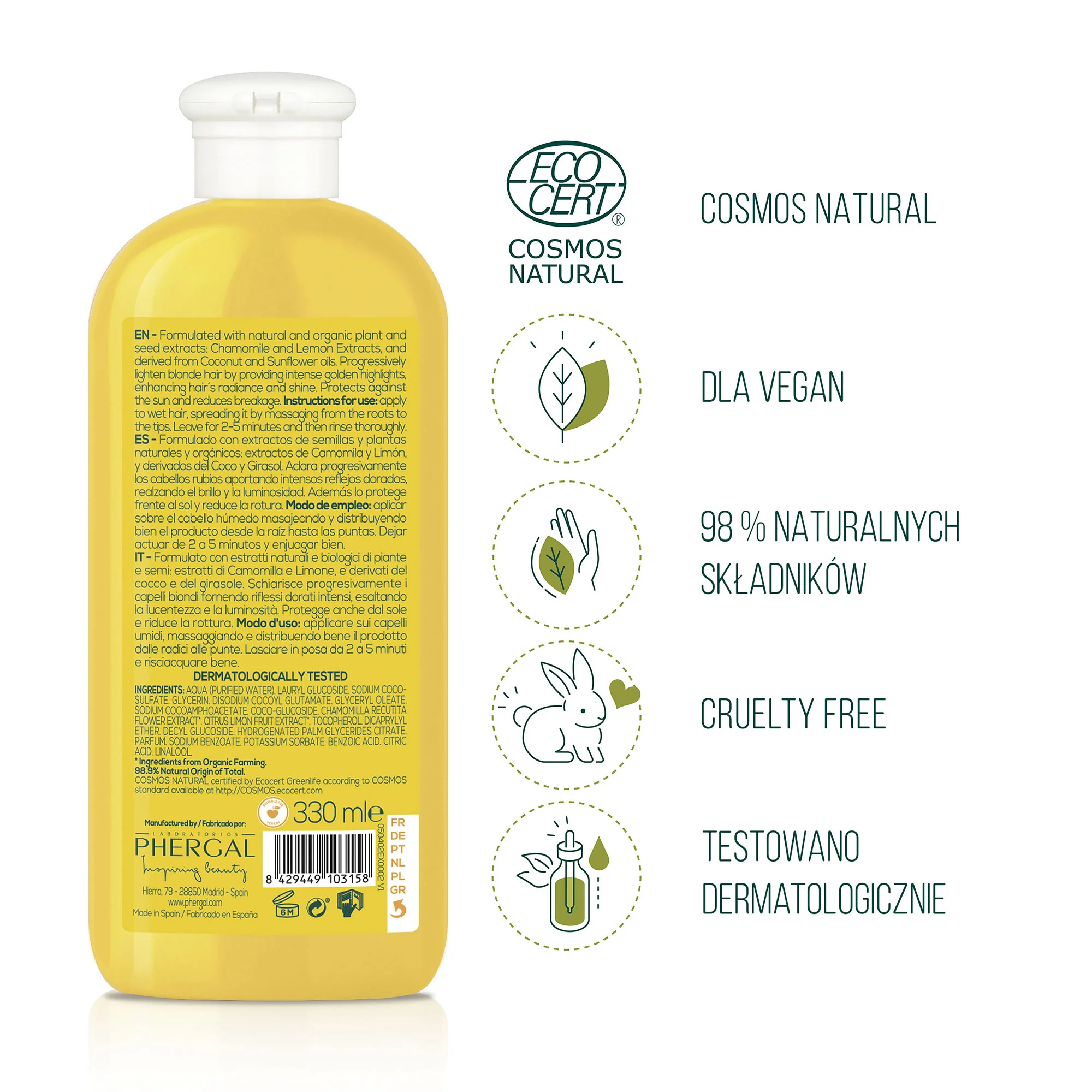Naturtint Rumianek szampon do włosów blond, 330 ml