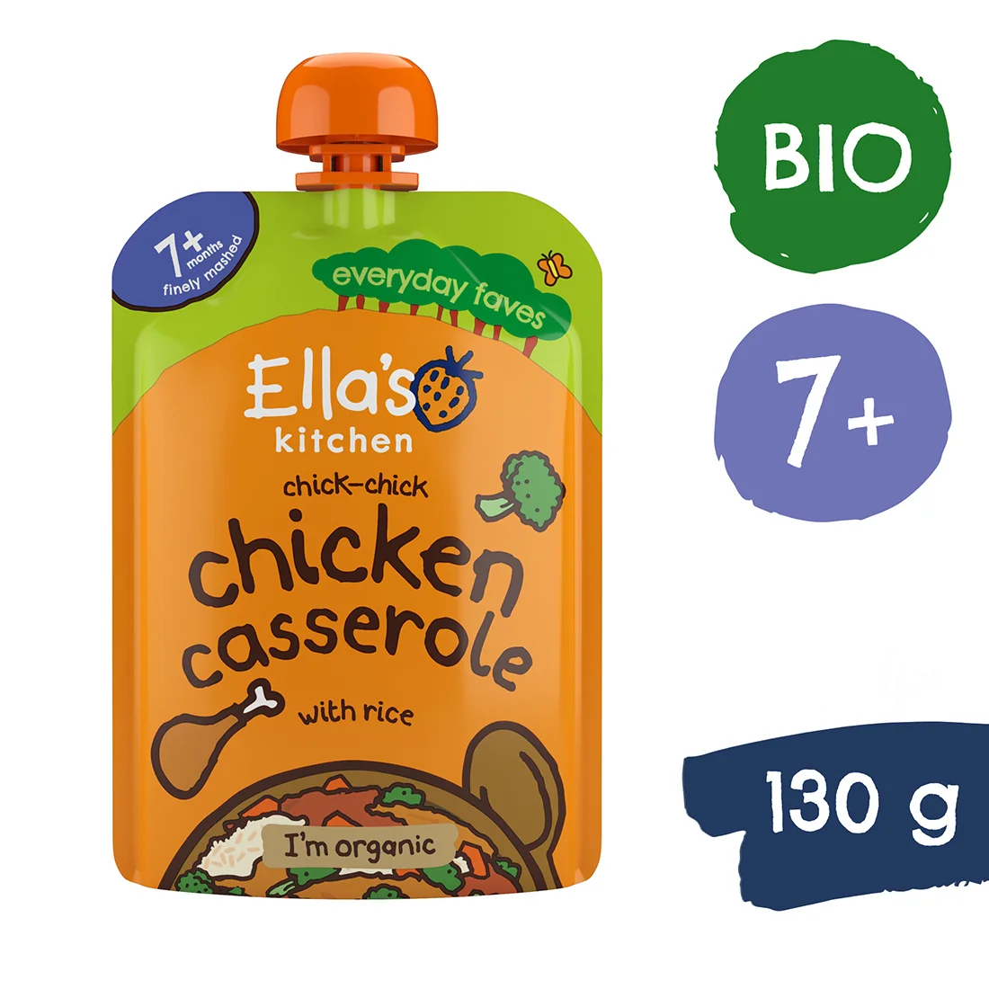 Ella's Kitchen BIO ryż zapiekany z kurczakiem, 130 g