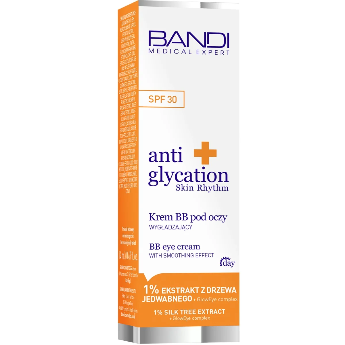 Bandi Medical Expert Anti Glycation krem BB pod oczy wygładzający, SPF 30, 14 ml