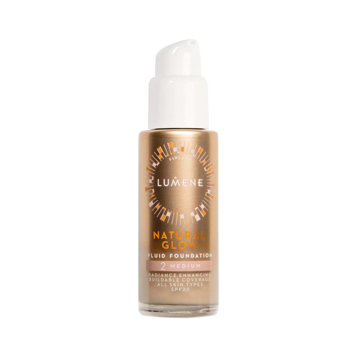 Lumene Natural Glow podkład rozświetlający 2 Medium SPF 20, 30 ml