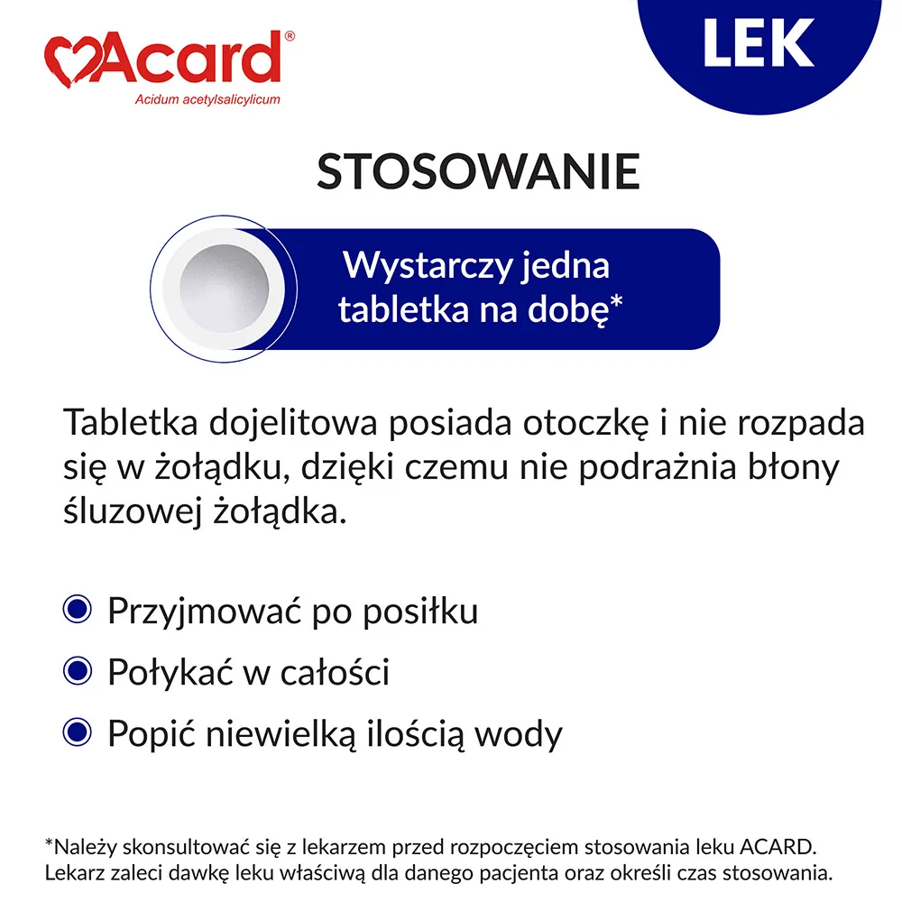 Acard, 150 mg, 60 tabletek 