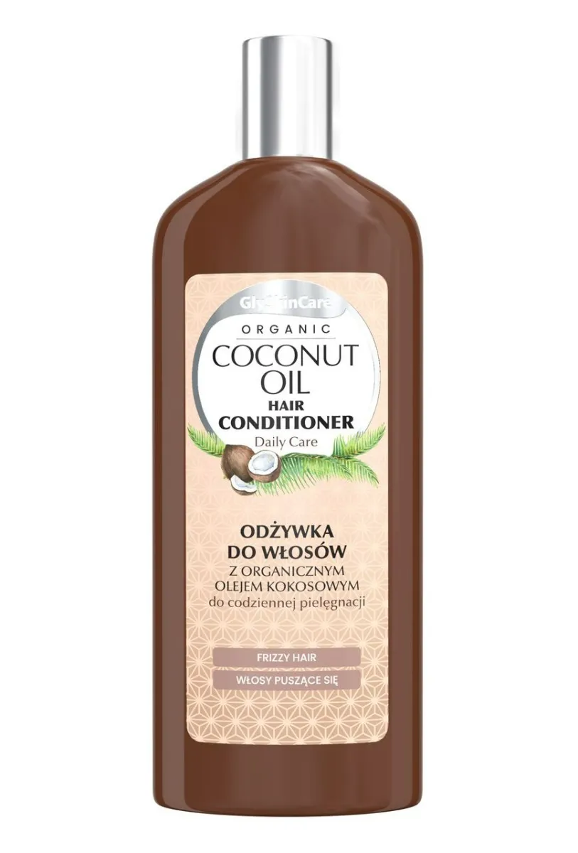 Equalan GlySkinCare Coconut Oil, odżywka do włosów z olejem kokosowym, 250 ml. Data ważności 2022-05-31