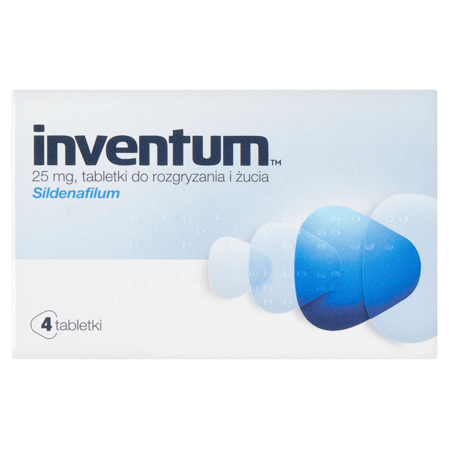 Inventum 25 mg, 4 tabletki do żucia i rozgryzania