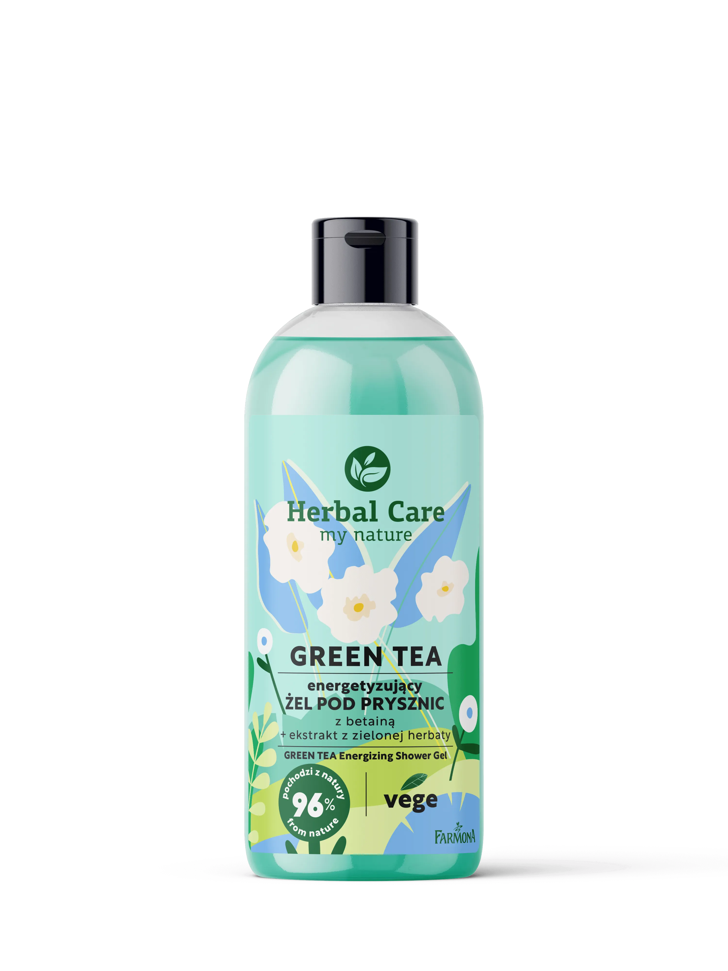 Herbal Care GREEN TEA z betainą żel pod prysznic energetyzujący, 500 ml