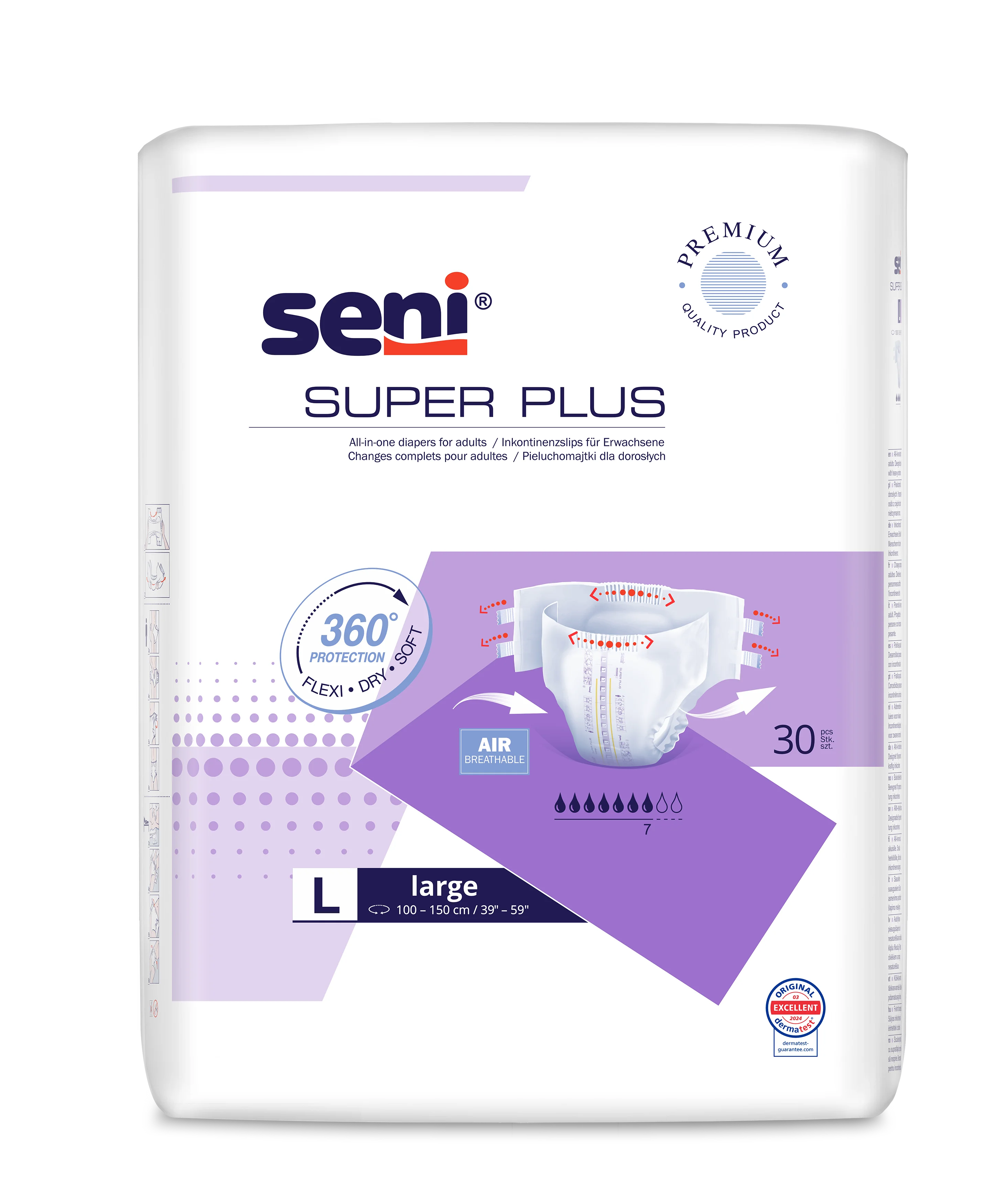 Seni Super Plus pieluchomajtki L, 30 szt.