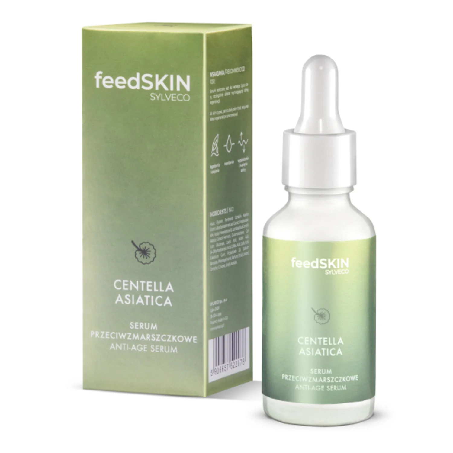 FeedSKIN Centella Asiatica serum przeciwzmarszczkowe z wąkrotą azjatycką, 30 ml
