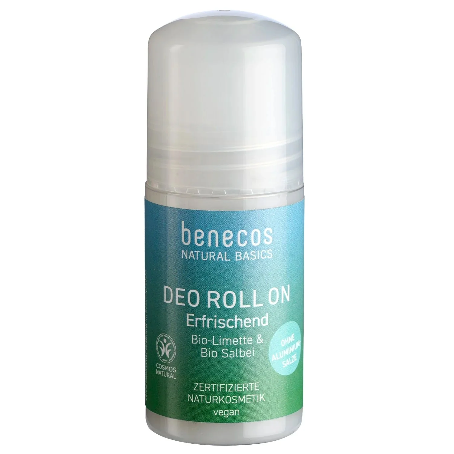 Benecos naturalny dezodorant roll-on z organiczną szałwią, 50 ml