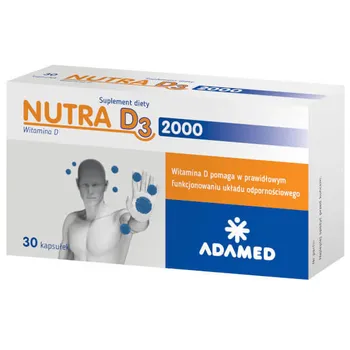Nutra D3 2000, suplement diety, 30 kapsułek 