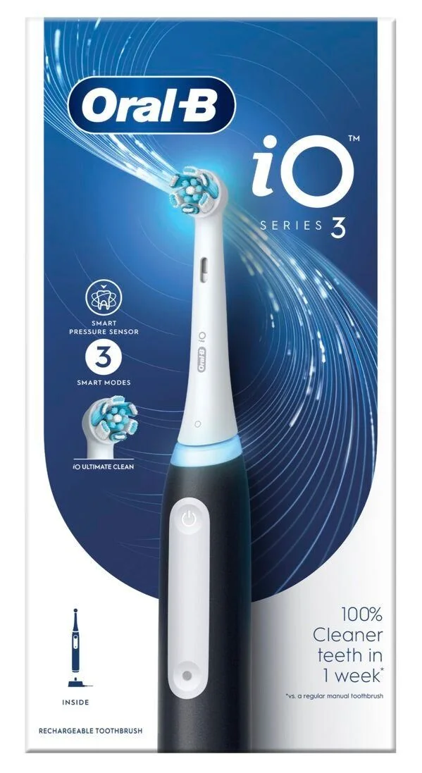 Oral-B iO 3 Black szczoteczka elektryczna, 1 sztuka