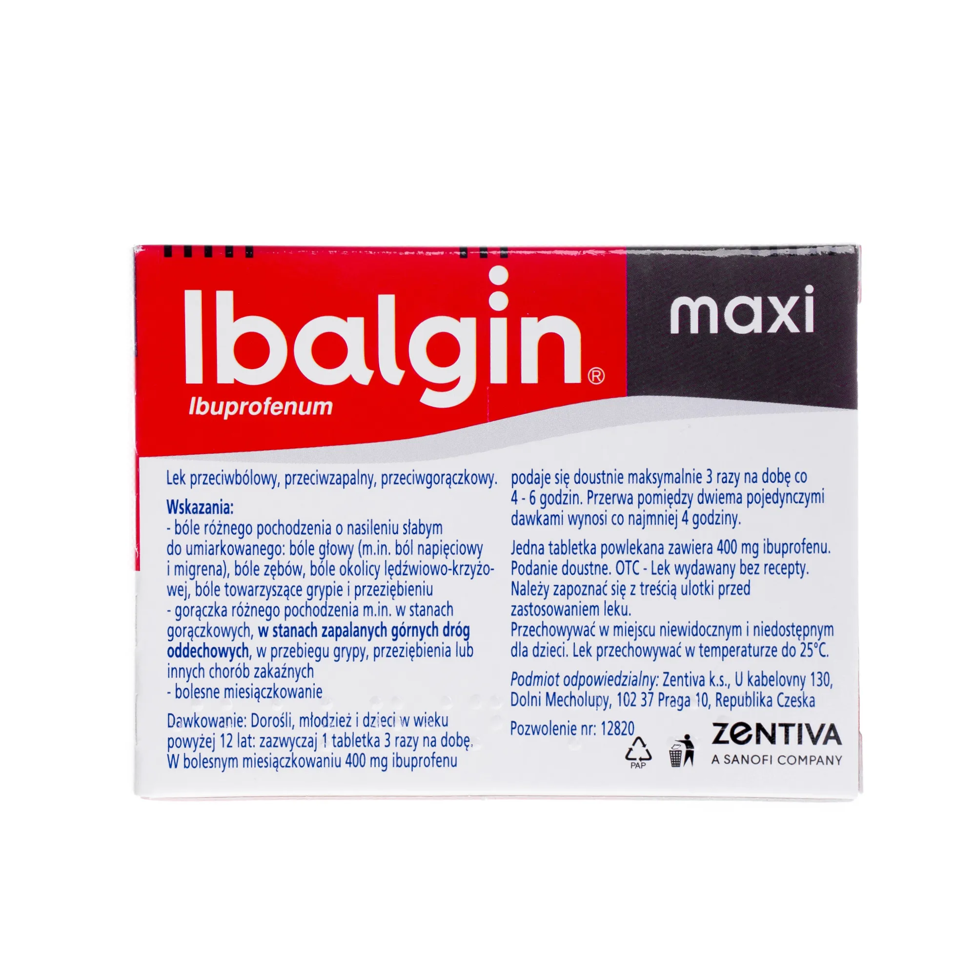 Ibalgin Maxi, 400 mg, 24 tabletki powlekane 