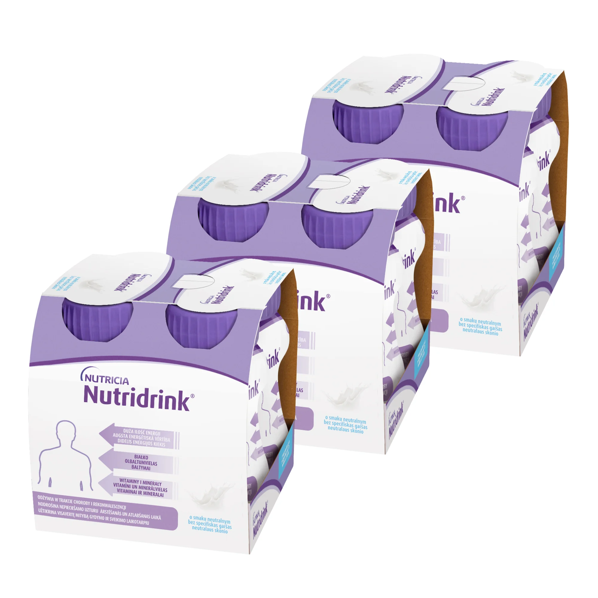 Nutridrink płyn o smaku neutralnym,  3 x 4 x 125 ml