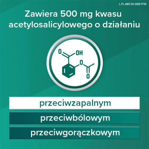 Aspirin, 500 mg, 10 tabletek 