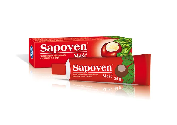 Sapoven, 10 mg glikozydów trójterpenowych w przeliczeniu na escynę/g, 30 g maści