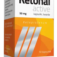 Ketonal Active, lek o działaniu przeciwbólowym i przeciwzapalnym, 10 kapsułek