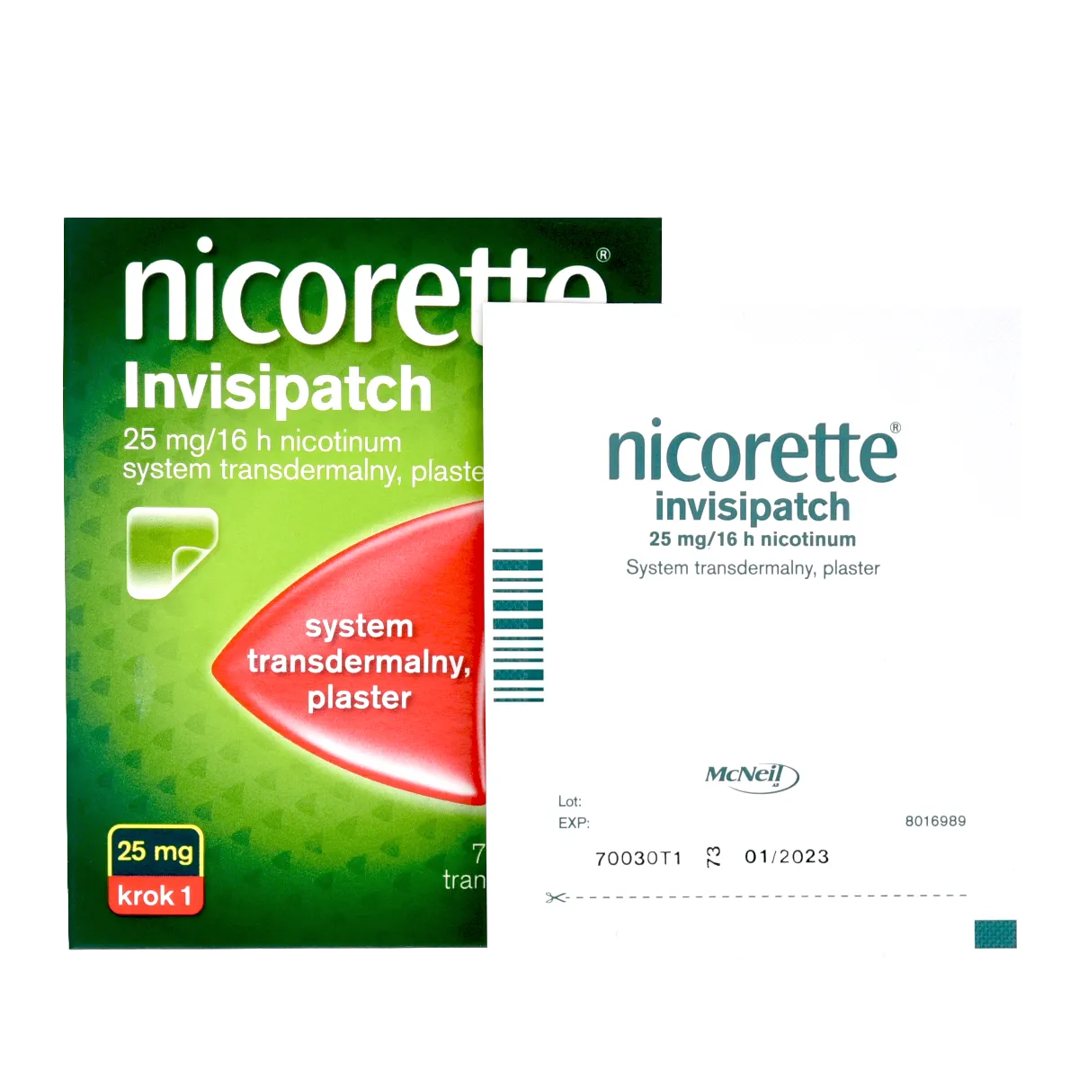 Nicorette Invisipatch, 25 mg/16 h nicotinum, 7 plastrów 