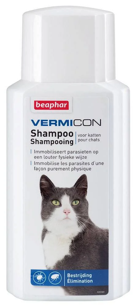 Beaphar Vermicon szampon na kleszcze i pchły dla kota, 200 ml