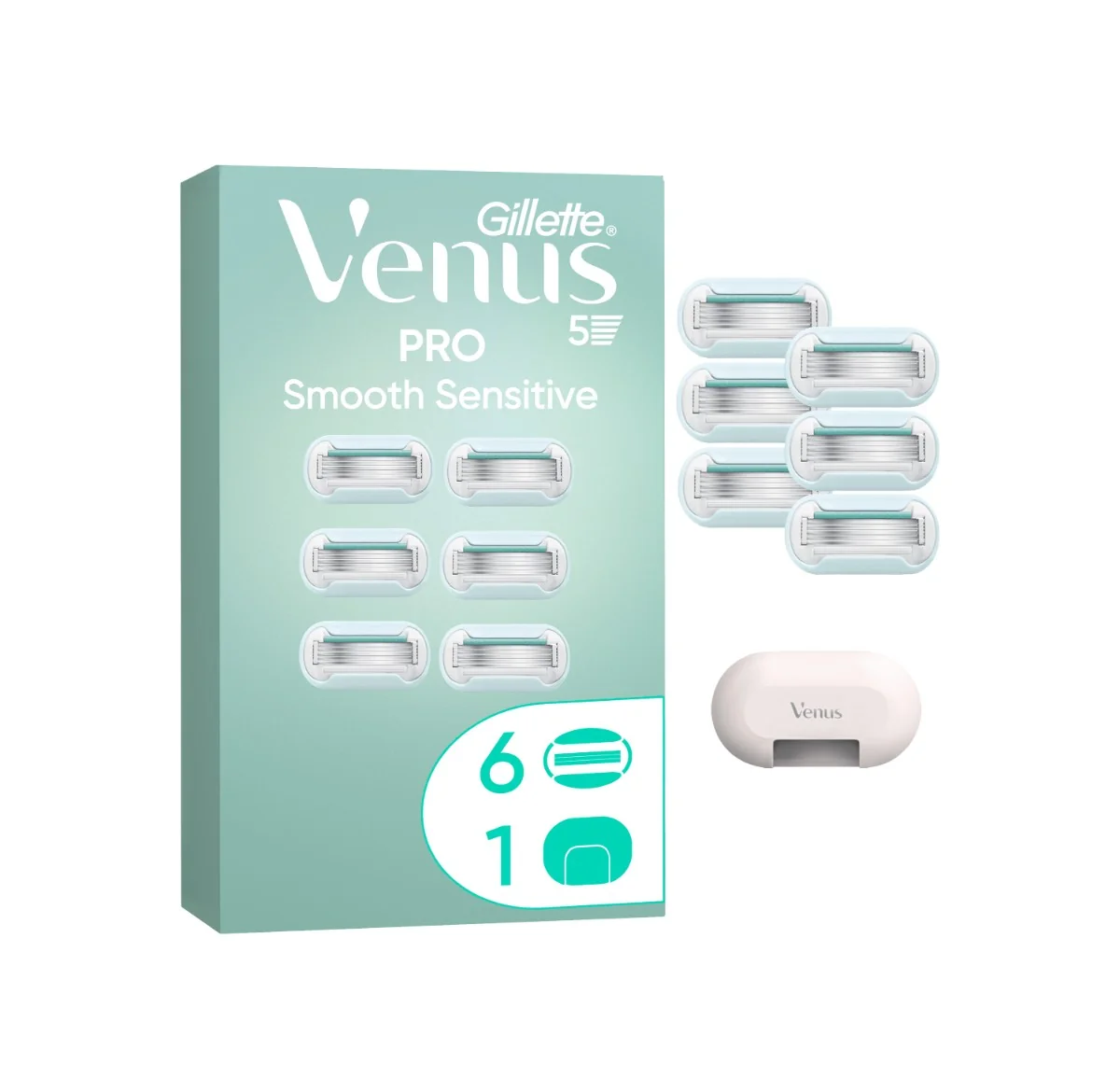 Gillette Venus Pro Smooth Sensitive wkłady do maszynki, 6 sztuk