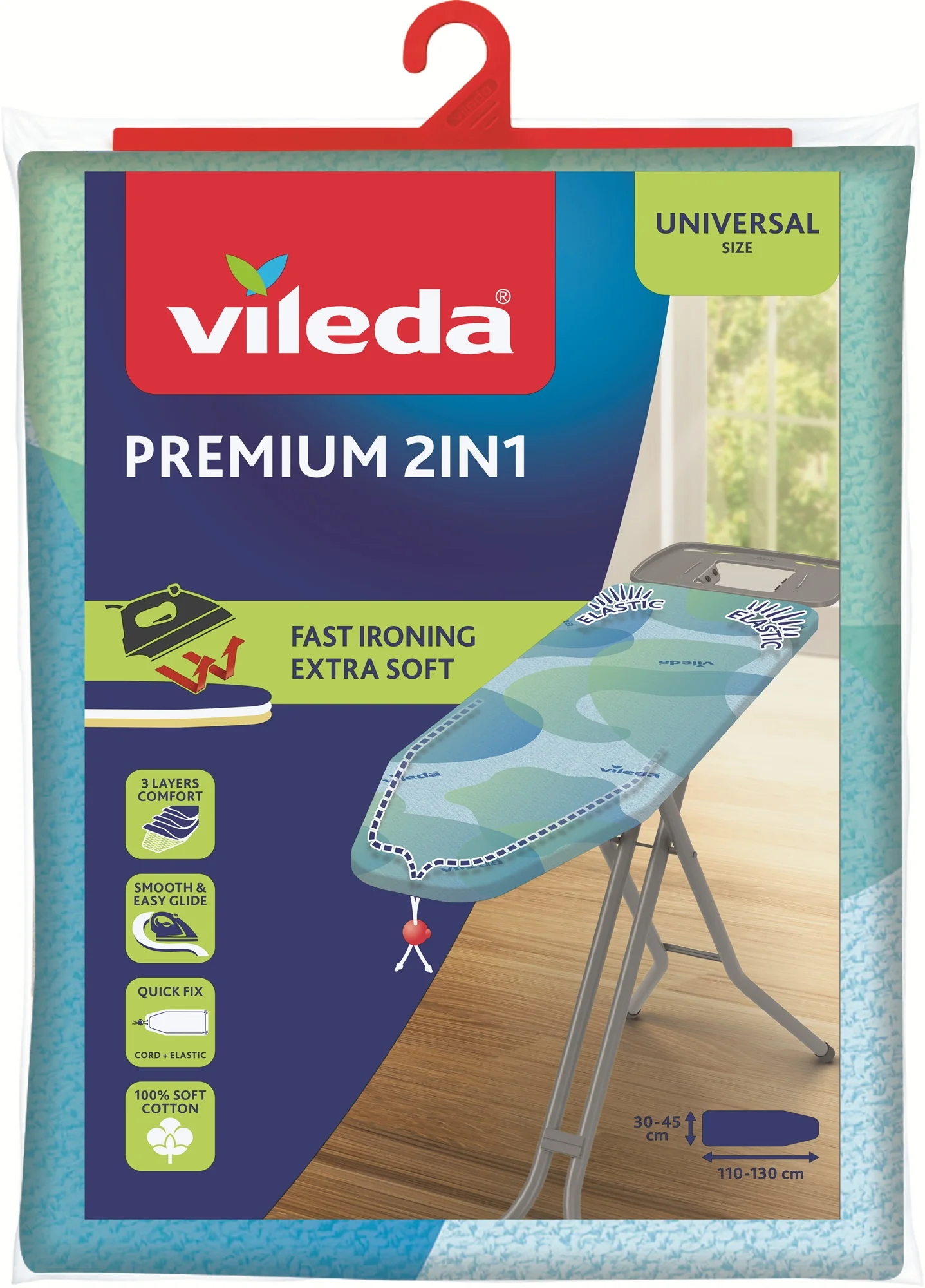 Vileda Comfort Plus pokrowiec na deskę do prasowania, 1 sztuka