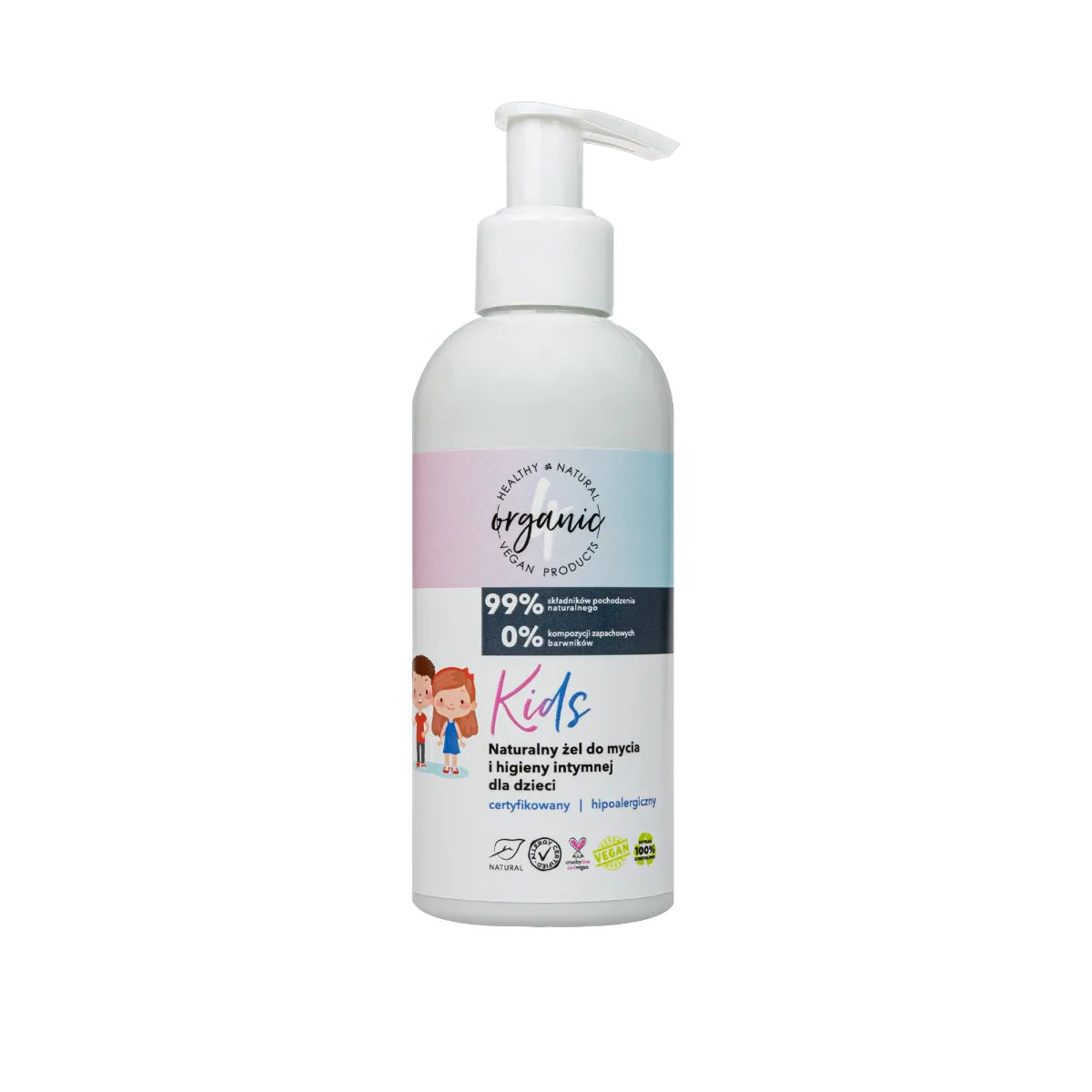 4organic Kids naturalny żel do mycia i higieny intymnej dla dzieci, 200 ml