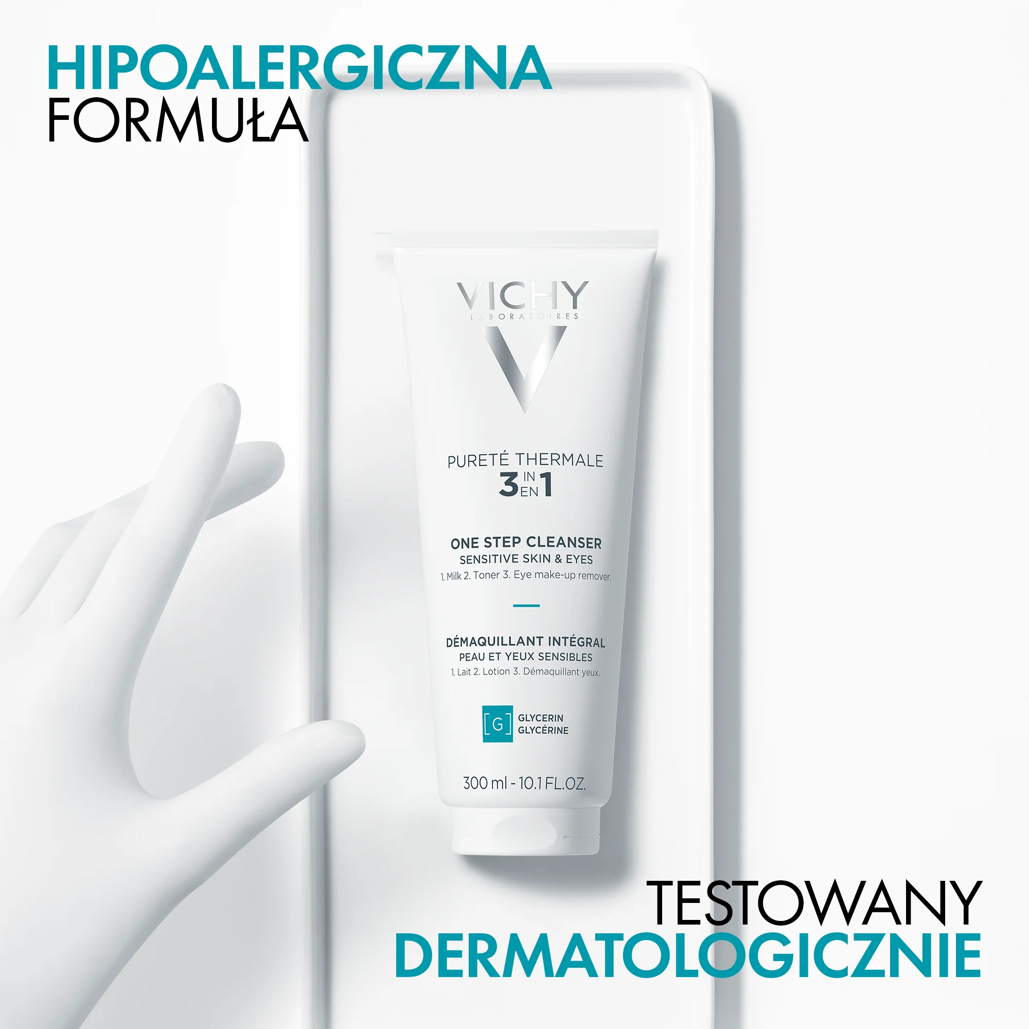 Vichy Laboratoires Purete Thermale 3 w 1 preparat do demakijażu twarzy i oczu, 300 ml